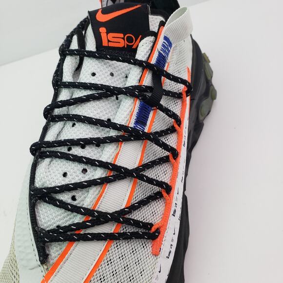 Nike React ISPA Mens Size 13 Ghost Aqua Grey Black Orange Running Sneaker Shoes - Picture 9 of 14